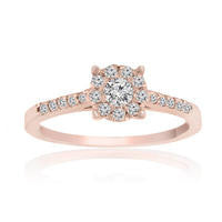 0.3 Carats T.W Diamonds 4-Prongs Engagement Ring (0.3 Cttw, G-H Color, I2-I3 Clarity)