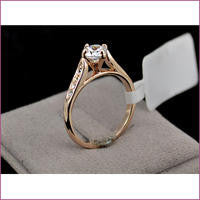 18K Rose Gold Plated 1ct Cubic Zirconia Ring