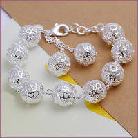925 Silver Ball Charm Bracelet