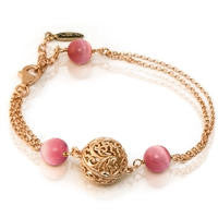Roma Collection- Rose Quartz Filgree Bracelet