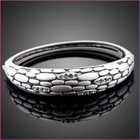 Silver Plated Snake Pattern Bracelet