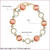 14K Gold Plated Pink Rose Opal Bracelet