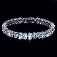 18K Gold Plated 0.5 Carat AAA+ Swiss Cubic Zirconia Diamond Tennis Bracelet