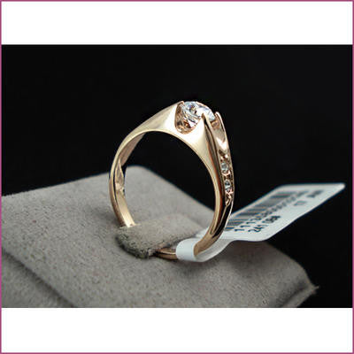 18K Gold Plated 0.5 ct Zirconia Diamond Ring
