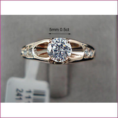 18K Gold Plated 0.5 ct Zirconia Diamond Ring