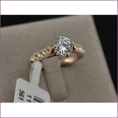 18K Rose Gold Plated 1ct Cubic Zirconia Ring