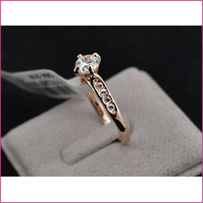 18K Rose Gold Plated 1ct Cubic Zirconia Ring