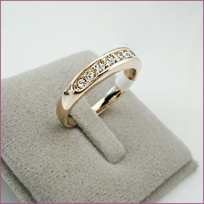 18K Rose Gold Plated Eternity Wedding Ring
