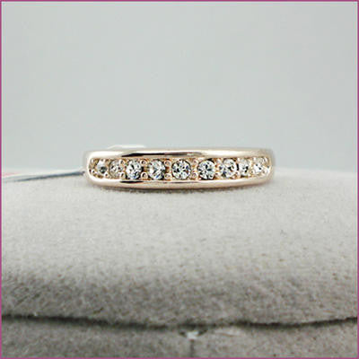 18K Rose Gold Plated Eternity Wedding Ring