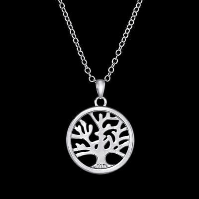 18K White Gold Plated Handmade Vine Carved Pendant
