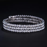 18K White Gold Plated Spiral Austrian Crystals Bracelet 18K White Gold Plated Spiral Austrian Crystals Bracelet