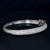 18K White Plated Swiss Cubic Zirconia Cuff Bracelet
