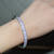18K White Plated Swiss Cubic Zirconia Cuff Bracelet