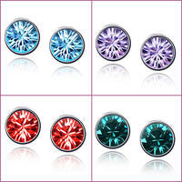 4 Unique Pairs Of Swarovski Elements Crystals Studs