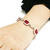 925 Sterling Silver Emerald Cut Created Ruby Bracelet