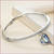 Rhodium Plated Ice Blue Heart Bracelet