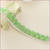 Silver Plated Green Oval Glass Bracelet