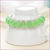 Silver Plated Green Oval Glass Bracelet