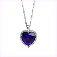 Swarovski Elements Radiant Ocean Heart Pendant